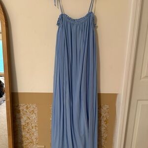 Sunday Sky Blue Ruffled Nap Dress